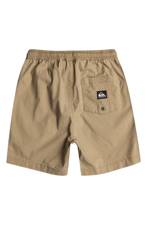 Shop Quiksilver Taxer Stretch Drawstring Shorts In Khaki