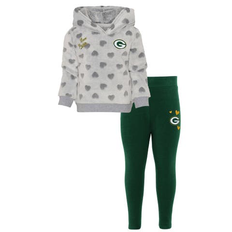 Outerstuff Green Bay Packers Girls Forever Love Shirt and Leggings 22 / L