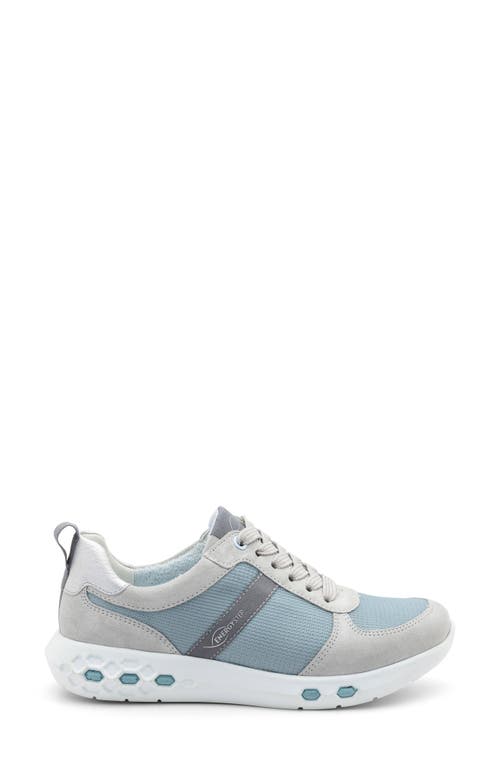 Ara Jennifer Energystep Sneaker In Aqua Mesh/silver Trim