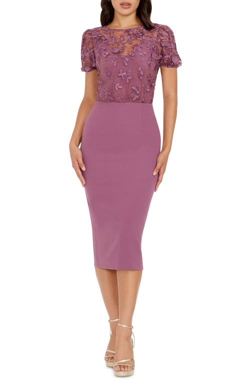 Dress the Population Marianne Lace Sheath Orchid at Nordstrom,