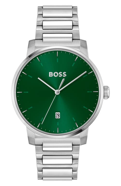 BOSS Dean Bracelet Watch, 41mm in Green at Nordstrom