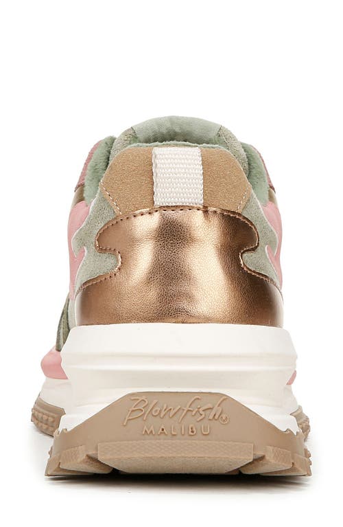 Blowfish Footwear Leo Sneaker In Sage/berry Microsuede