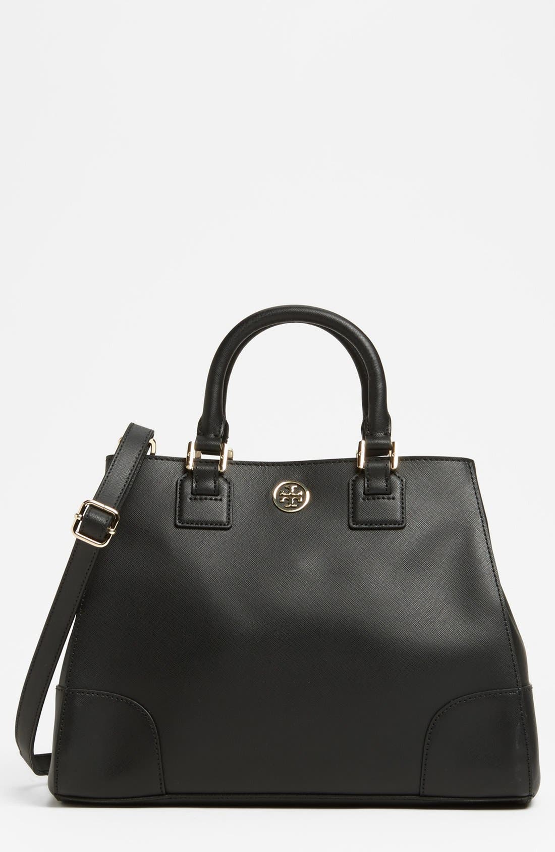 tory burch robinson medium leather tote