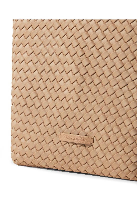 Shop Naghedi Havana Woven Tote In Camel