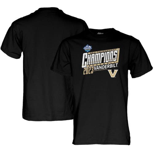 BLUE 84 Black Vanderbilt Commodores 2023 SEC Baseball Conference Tournament Champions Locker Room T-Shirt