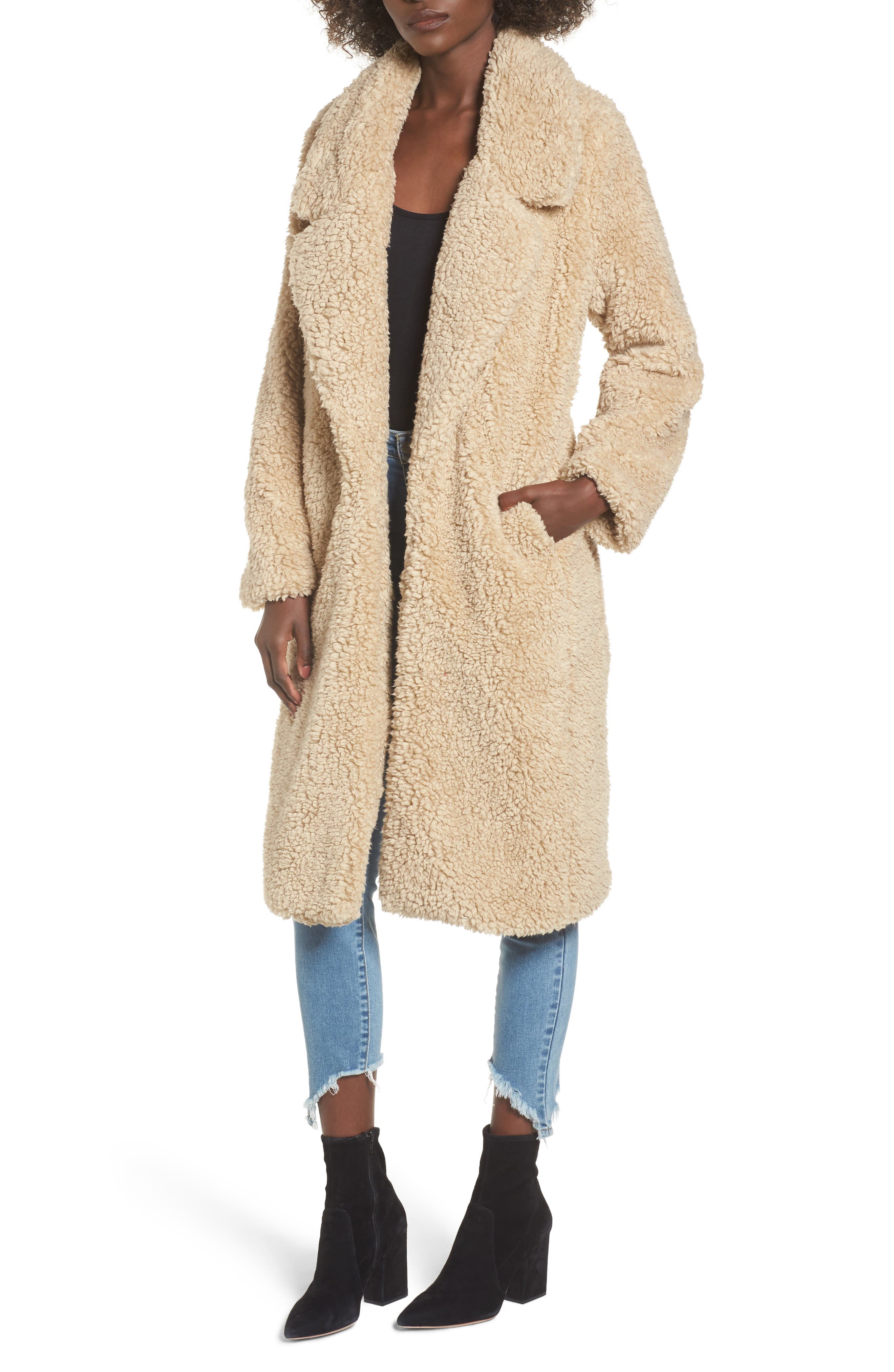 Tularosa Violet Teddy Bear Coat Nordstrom