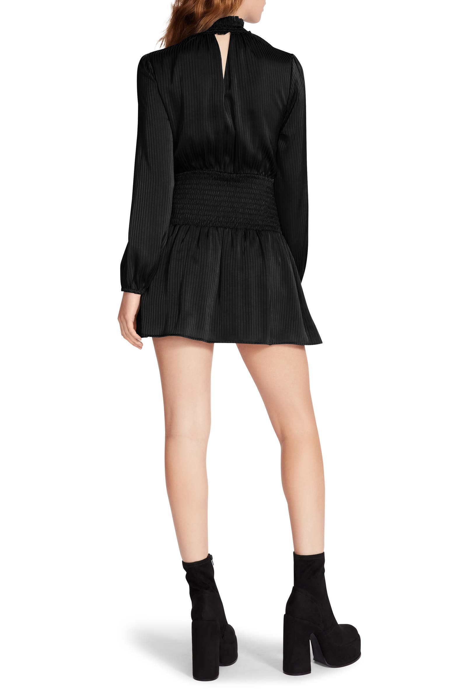Steve Madden Natalie Smocked Long Sleeve Minidress | Nordstrom