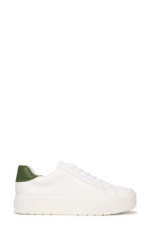 Shop Vince Benfield Leather Platform Sneaker In White/palmleaf