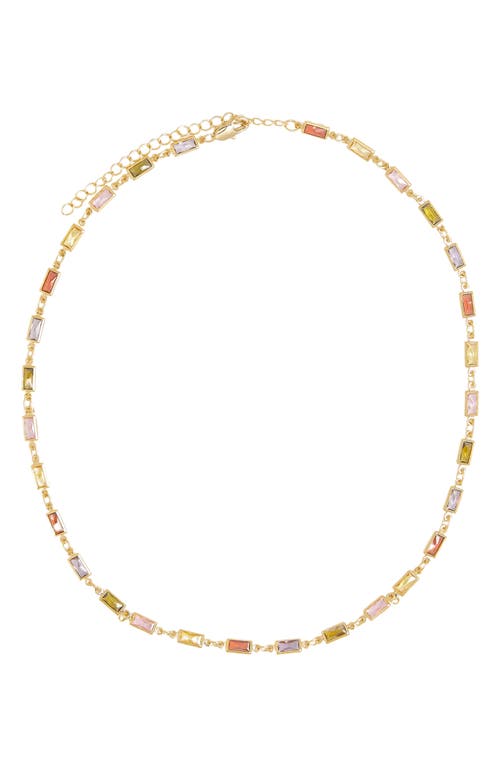 Petit Moments Goldie Crystal Station Necklace in Gold Multi at Nordstrom