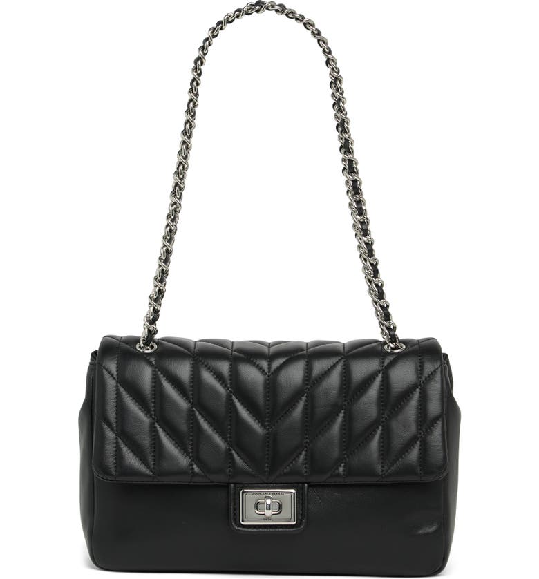 Karl Lagerfeld Paris Agyness Large Leather Shoulder Bag | Nordstromrack