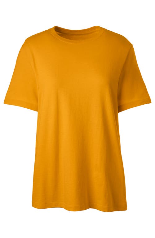 Shop Lands' End School Uniform  Short Sleeve Feminine Fit Essential T-shirt In Racing Yellow