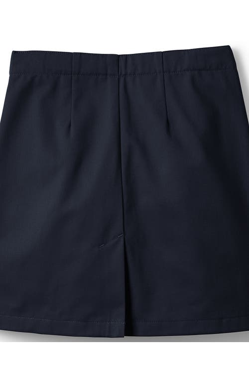 Shop Lands' End School Uniform Girls Blend Chino Skort Above Knee In Classic Navy