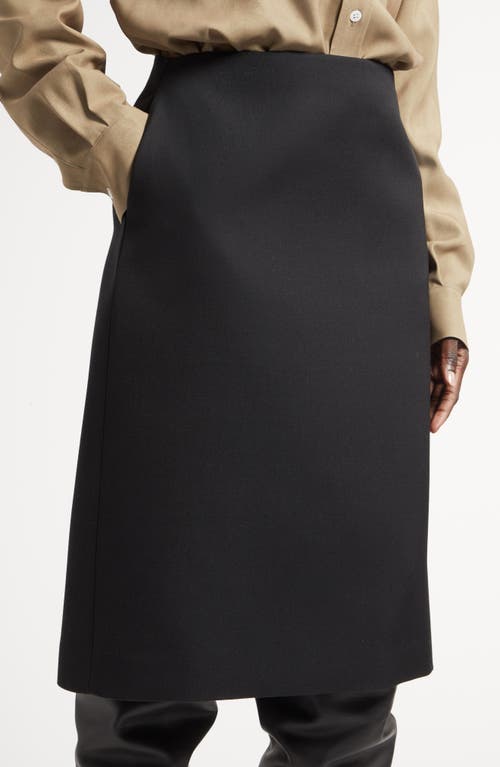 The Row Corrina Wool Blend Twill Skirt In Black