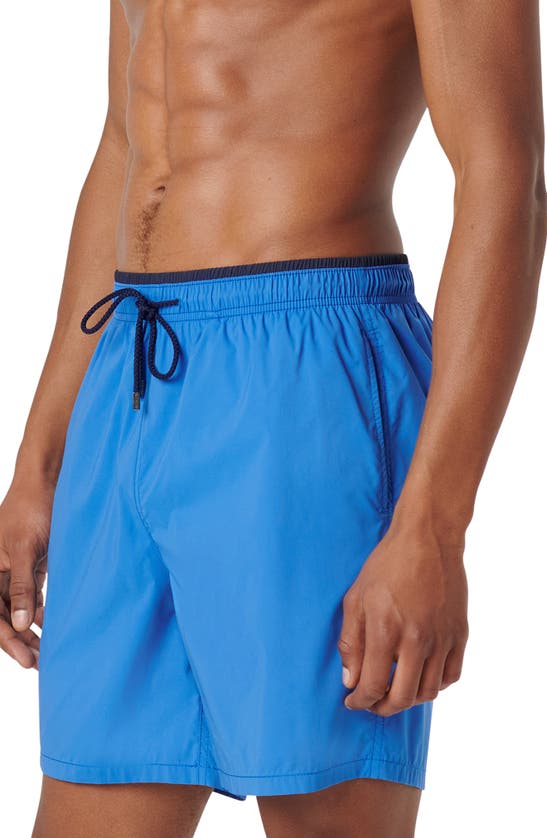 Shop Bugatchi Quinn Swim Trunks In Classic Blue