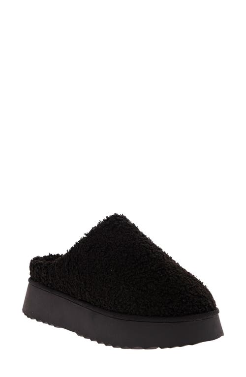 Shop Mia Icee Faux Shearling Platform Slipper In Black