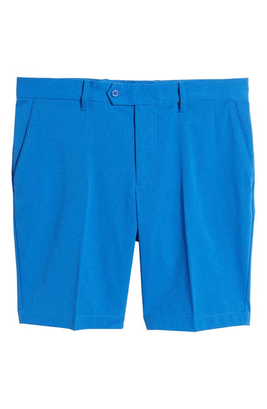 Shop J. Lindeberg Vent Flat Front Performance Golf Shorts In Nautical Blue