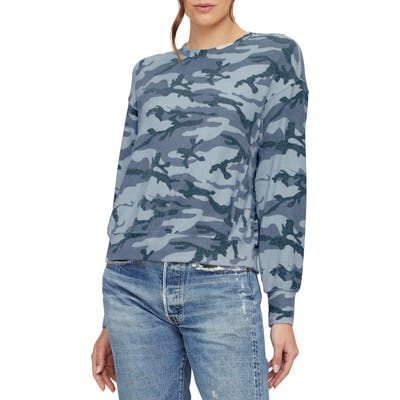 Michael Stars Gigi Sierra Camo Print Tee, Blue