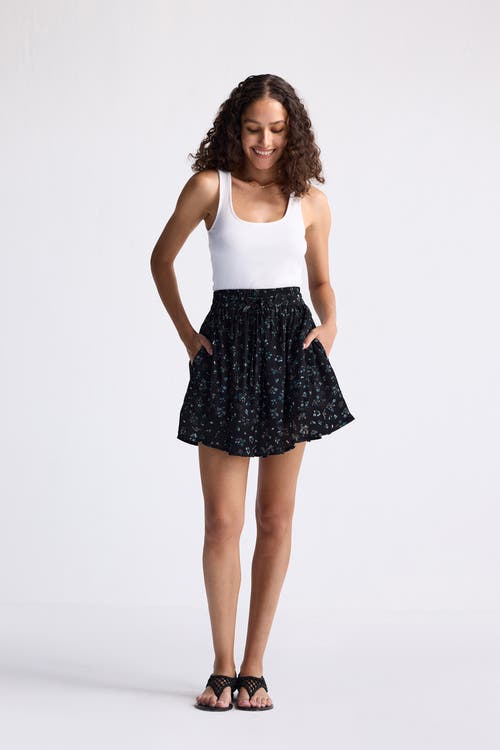 Shop Reistor Drawstring Short Skirt In Ditzy Wildflowers