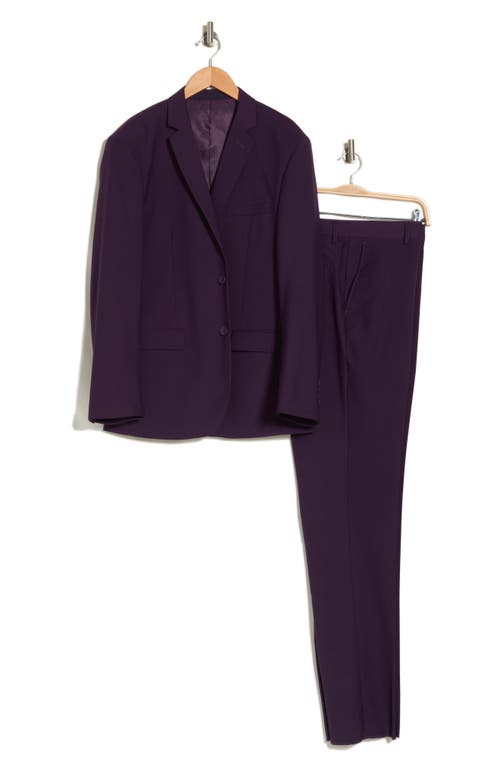 Braveman Premium Slim Fit 3-piece Suit In Plum