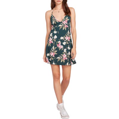 Volcom Haute Tropic Floral Slipdress, Green