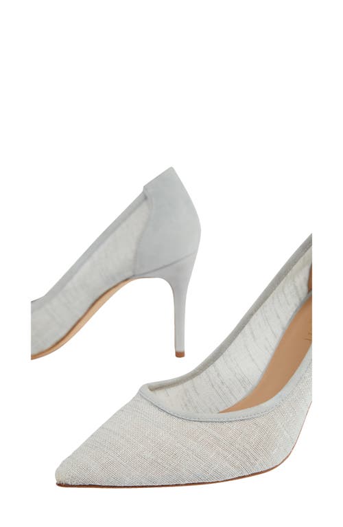 Lk Bennett Meagan Leather-trim Pump In Pale Blue