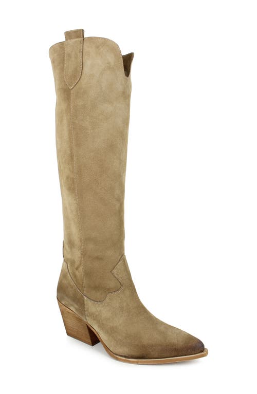 Valezka Knee High Boot in Sand Suede