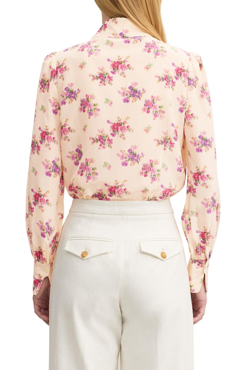 LK Sonya Bouquet Print Silk ButtonUp Shirt Nordstrom