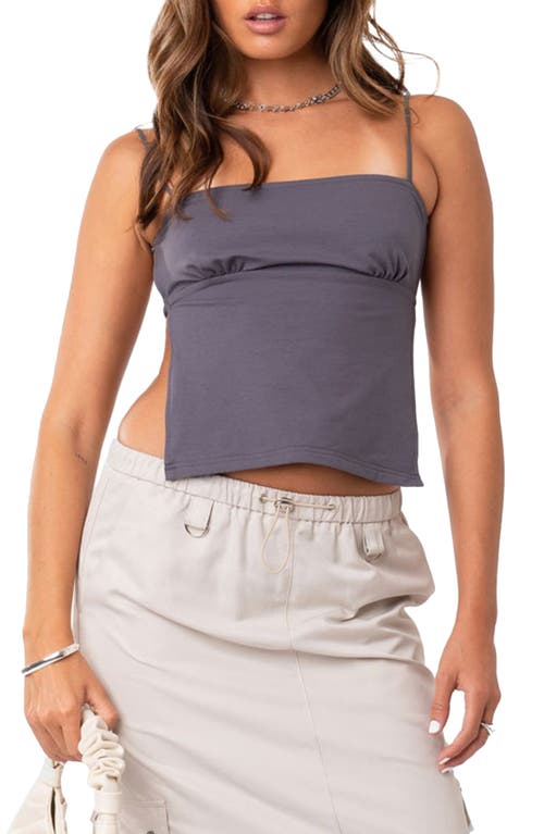 EDIKTED Jinx Open Back Tank Top Gray at Nordstrom,