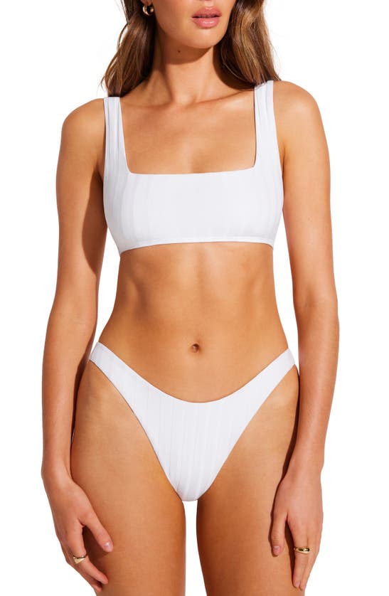 Shop Vitamin A California High Leg Bikini Bottoms In White