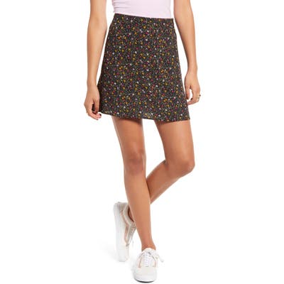Bp. Print Mini Skater Skirt, Black