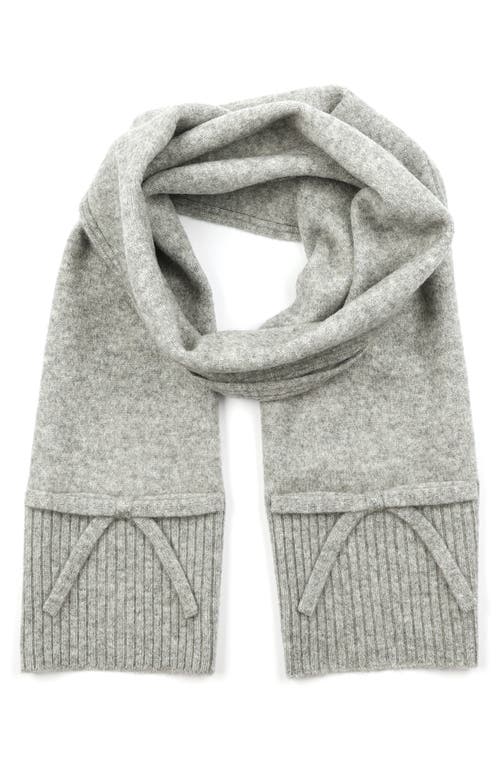 Kate Spade New York bow wool scarf in Heather Gray at Nordstrom