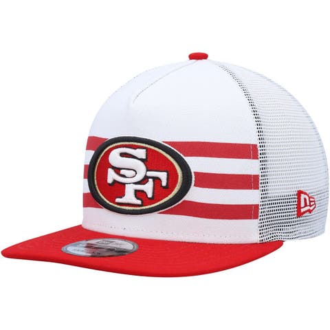 New Era Men's New Era Heather Gray/Scarlet San Francisco 49ers Striped  39THIRTY Flex Hat