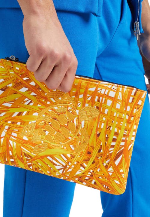 Vilebrequin Palm Leaves Neoprene Pouch In Mangue