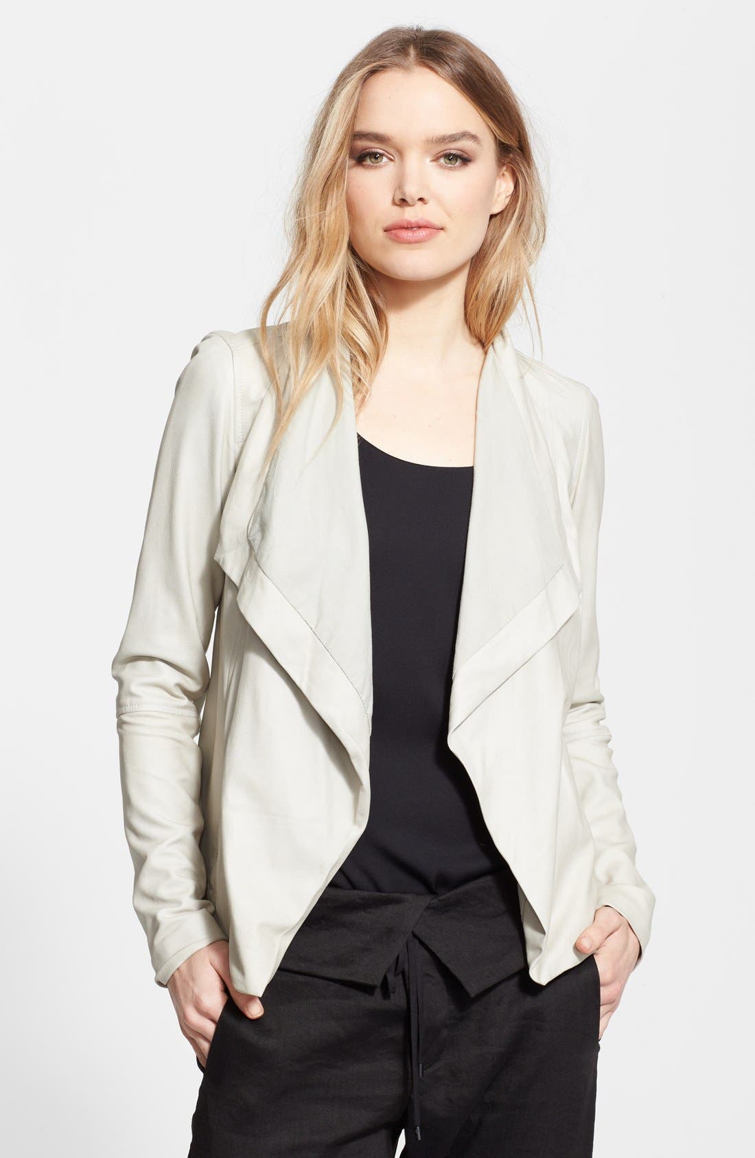 Vince Draped Leather Jacket Nordstrom
