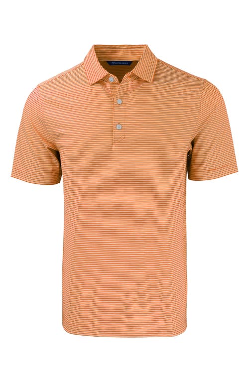 Cutter & Buck Forge Eco Double Stripe Stretch Recycled Mens Polo In Orange