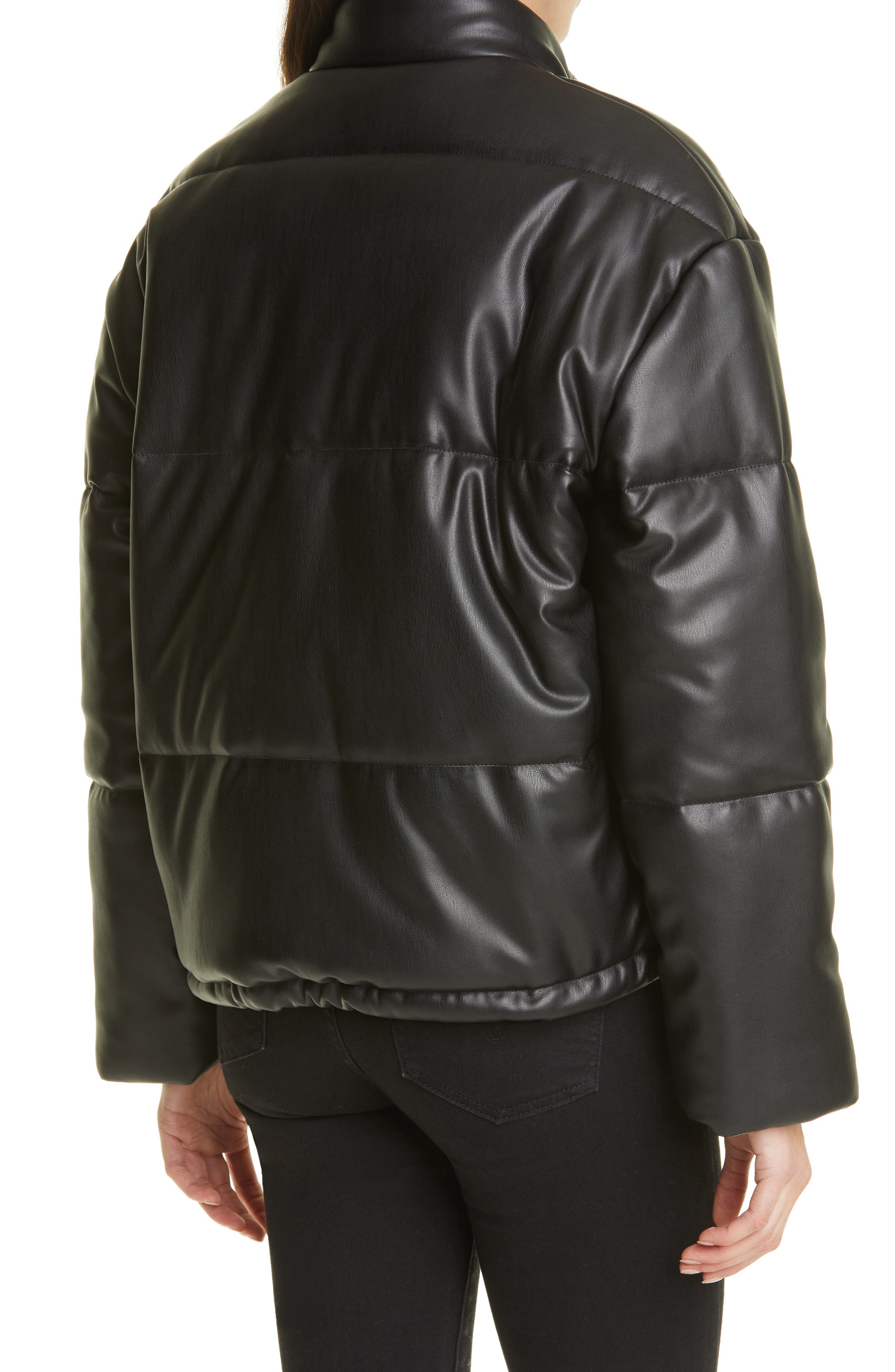 bagatelle leather puffer