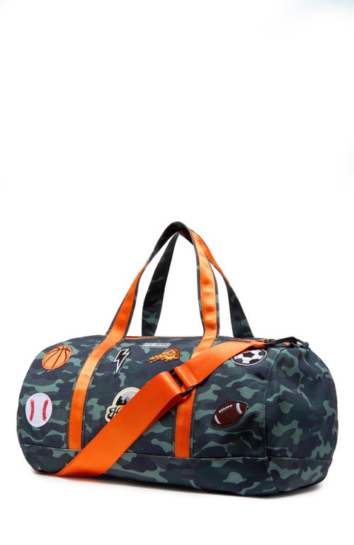 LITTLE CHICKEN LITTLE CHICKEN KIDS' TRAVEL DUFFLE BAG WITH PATCHES