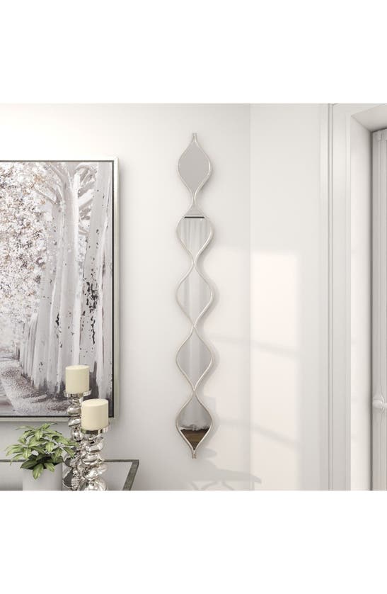 Vivian Lune Home Geometric Slim Wall Mirror In Silver