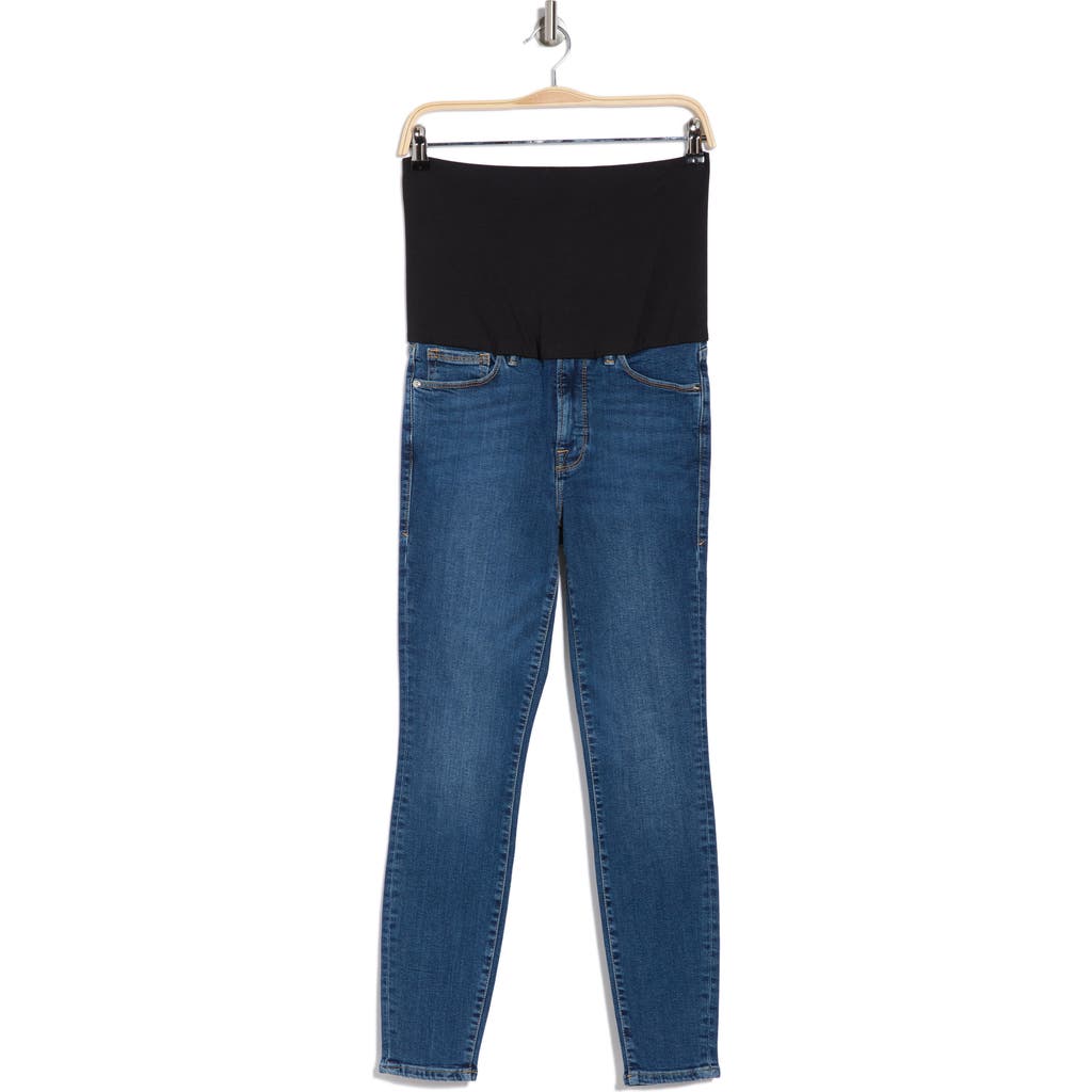Good American Good Legs Crop Skinny Maternity Jeans In Blue615
