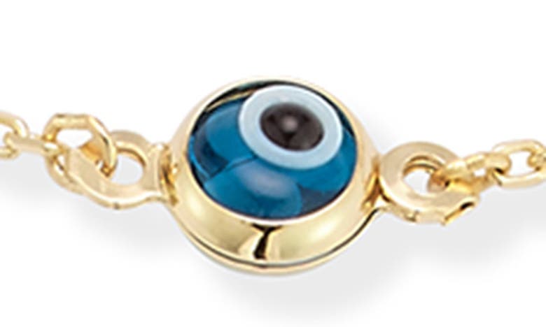 Shop Ember Fine Jewelry 14k Yellow Gold Evil Eye Station Chain Bracelet In 14k Gold