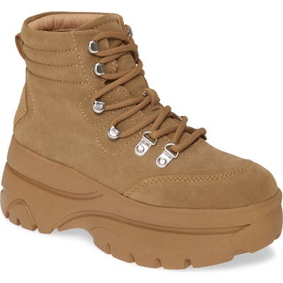 Steve Madden Husky Lace-Up Boot- Brown