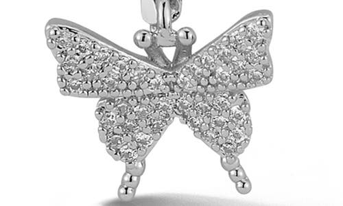 Sphera Milano Cubic Zirconia Butterfly Necklace In Silver