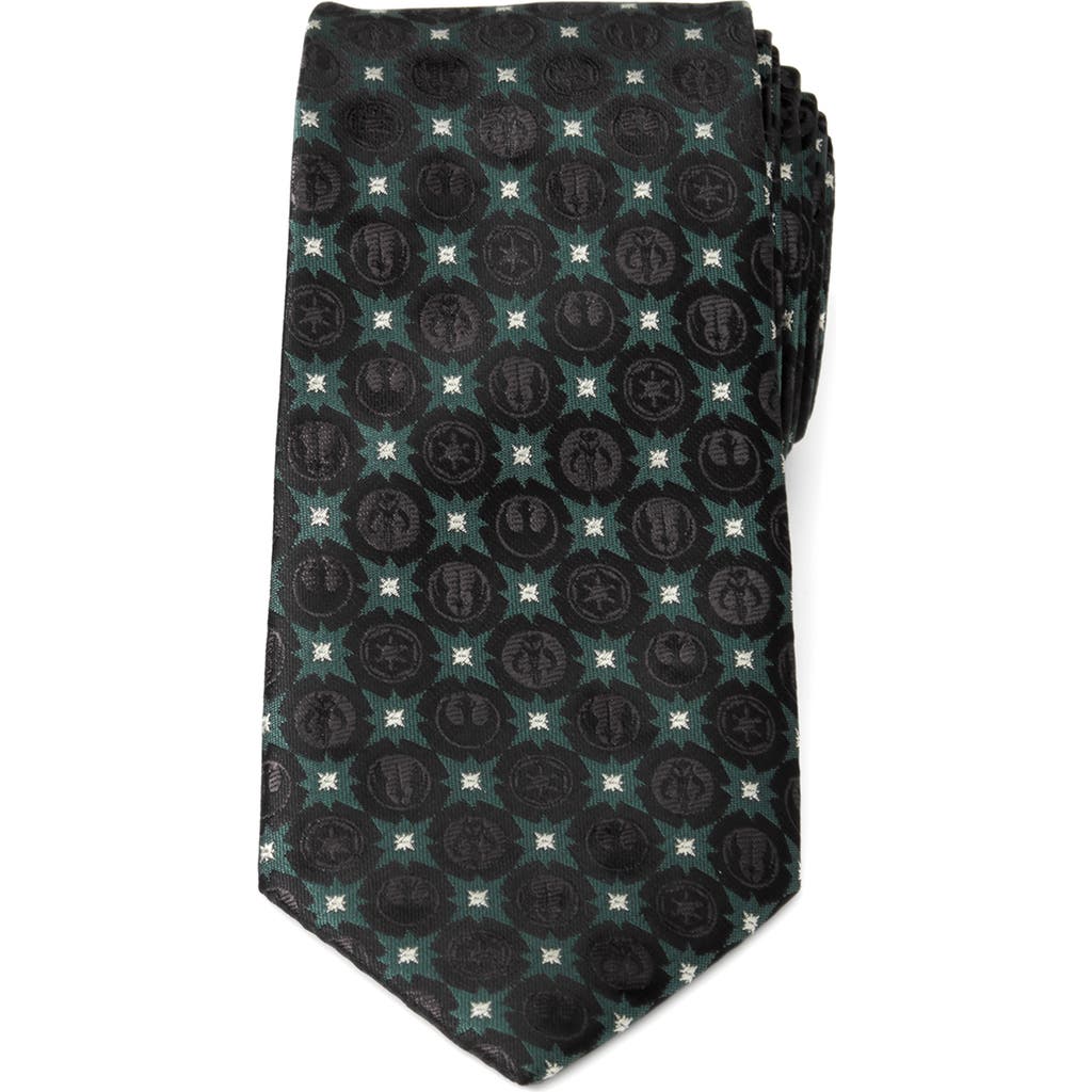 Cufflinks, Inc . Star Wars™ Insignia Medallion Tie In Black/green Multi