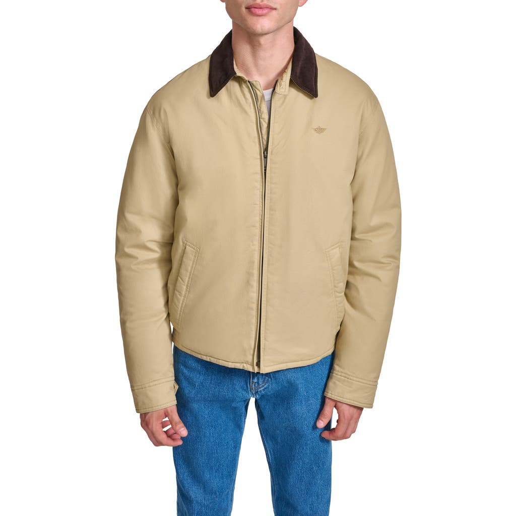 Dockers ® Padded Corduroy Collar Cotton Bomber In Harvest Gold