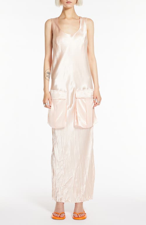 SPORTMAX Paneled Sleeveless Twill Sheath Dress Powder at Nordstrom,