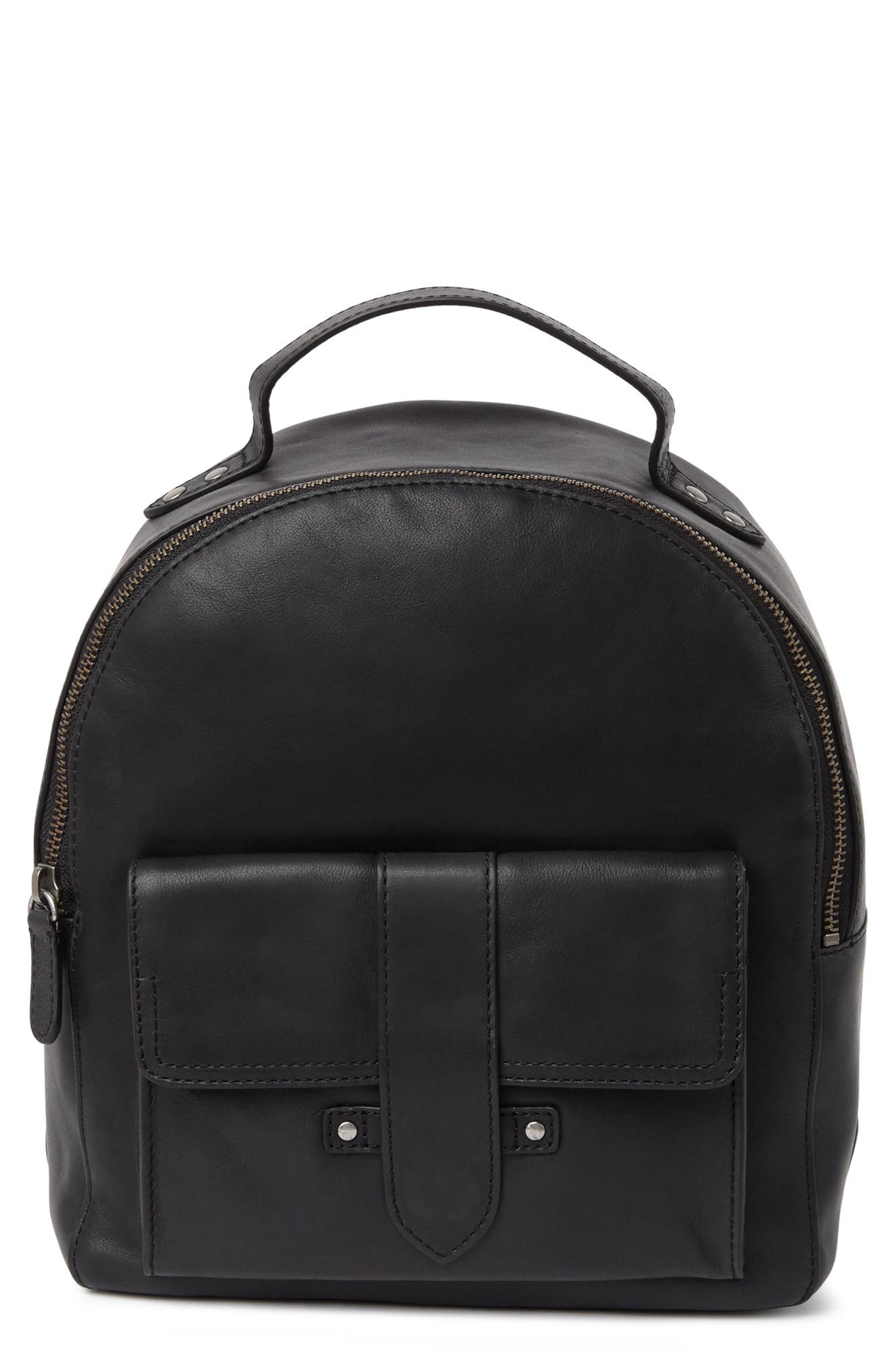 frye olivia leather backpack