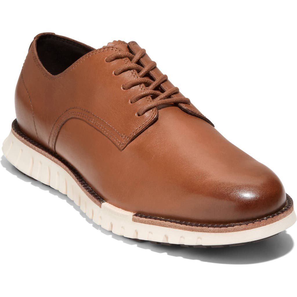 Cole Haan Zerogrand Remastered Plain Toe Derby In Brown
