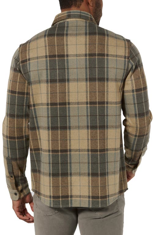 Shop 7 Diamonds Generation Plaid Stretch Flannel Button-up Overshirt In Tan