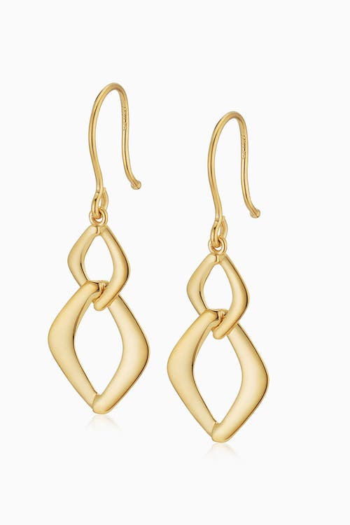 Shop Oradina 14k Yellow Gold Dream Link Drop Earrings