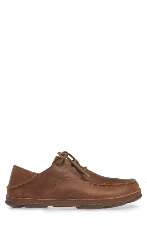 Shop Olukai 'ohana Li Ili Moc Toe Derby In Tan/mustang Leather